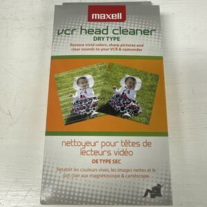 Maxell VCR Camcorder Head Cleaner Dry Type VP-100 VHS Video Restore Color Sounds